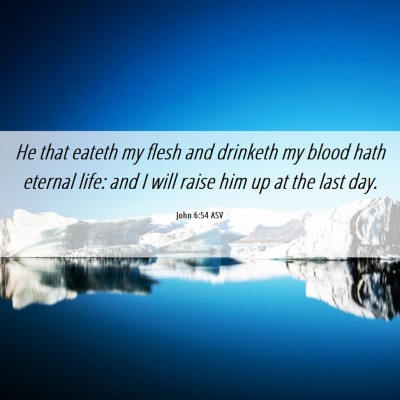 Picture 06 - John 6:54 ASV - He that eateth my flesh and drinketh my blood - Bible Verse Picture