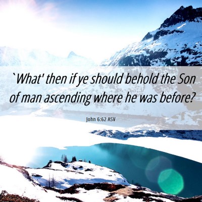 Picture 06 - John 6:62 ASV - `What' then if ye should behold the Son of man - Bible Verse Picture