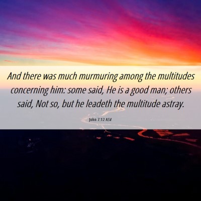 Picture 06 - John 7:12 ASV - And there was much murmuring among the multitudes - Bible Verse Picture