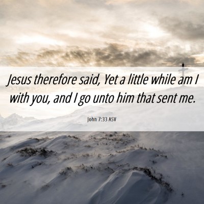 Picture 06 - John 7:33 ASV - Jesus therefore said, Yet a little while am I - Bible Verse Picture
