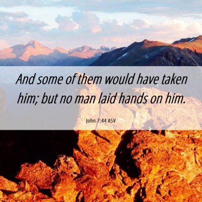 Picture 06 - John 7:44 ASV - And some of them would have taken him; but no man - Bible Verse Picture