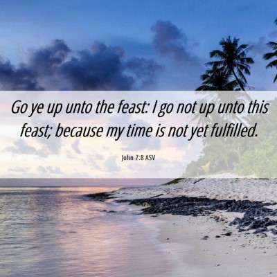 Picture 06 - John 7:8 ASV - Go ye up unto the feast: I go not up unto this - Bible Verse Picture
