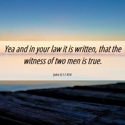 Picture 06 - John 8:17 ASV - Yea and in your law it is written, that the - Bible Verse Picture