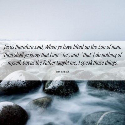 Picture 06 - John 8:28 ASV - Jesus therefore said, When ye have lifted up the - Bible Verse Picture