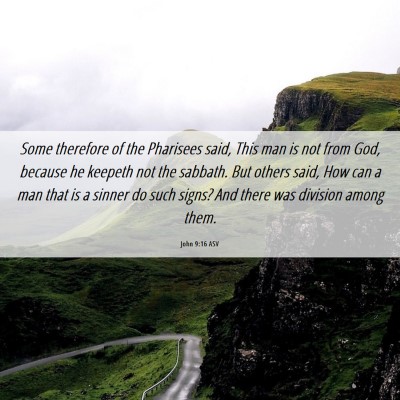 Picture 06 - John 9:16 ASV - Some therefore of the Pharisees said, This man is - Bible Verse Picture