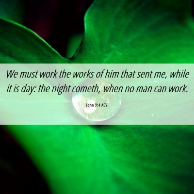 Picture 06 - John 9:4 ASV - We must work the works of him that sent me, while - Bible Verse Picture