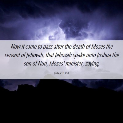 Picture 06 - Joshua 1:1 ASV - Now it came to pass after the death of Moses the - Bible Verse Picture