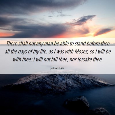 Picture 06 - Joshua 1:5 ASV - There shall not any man be able to stand before - Bible Verse Picture