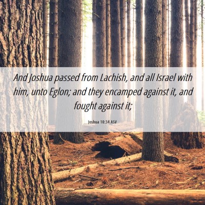 Picture 06 - Joshua 10:34 ASV - And Joshua passed from Lachish, and all Israel - Bible Verse Picture