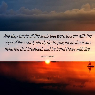 Picture 06 - Joshua 11:11 ASV - And they smote all the souls that were therein - Bible Verse Picture