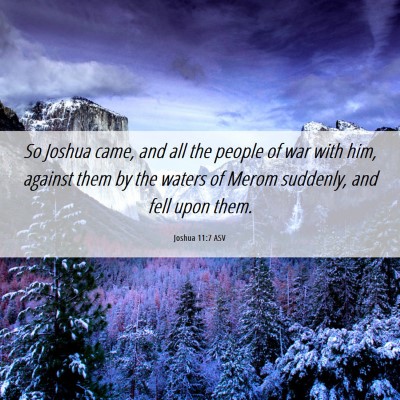 Picture 06 - Joshua 11:7 ASV - So Joshua came, and all the people of war with - Bible Verse Picture
