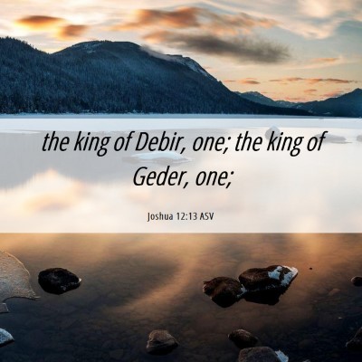 Picture 06 - Joshua 12:13 ASV - the king of Debir, one; the king of Geder, - Bible Verse Picture