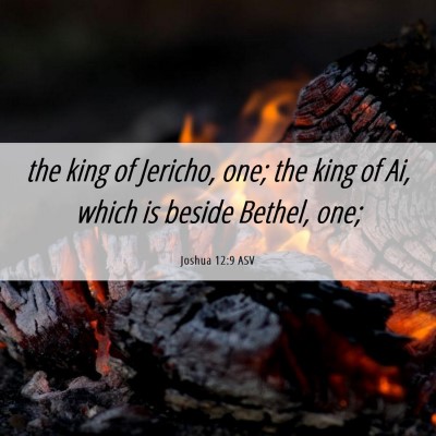 Picture 06 - Joshua 12:9 ASV - the king of Jericho, one; the king of Ai, which - Bible Verse Picture