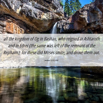 Picture 06 - Joshua 13:12 ASV - all the kingdom of Og in Bashan, who reigned in - Bible Verse Picture