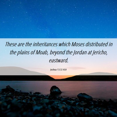 Picture 06 - Joshua 13:32 ASV - These are the inheritances which Moses - Bible Verse Picture
