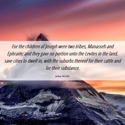 Picture 06 - Joshua 14:4 ASV - For the children of Joseph were two tribes, - Bible Verse Picture