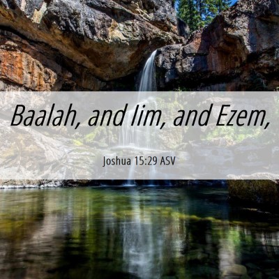 Picture 06 - Joshua 15:29 ASV - Baalah, and Iim, and - Bible Verse Picture