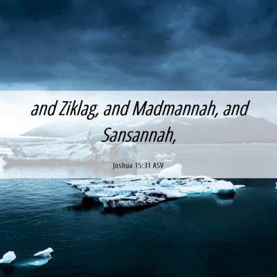 Picture 06 - Joshua 15:31 ASV - and Ziklag, and Madmannah, and - Bible Verse Picture