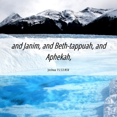 Picture 06 - Joshua 15:53 ASV - and Janim, and Beth-tappuah, and - Bible Verse Picture