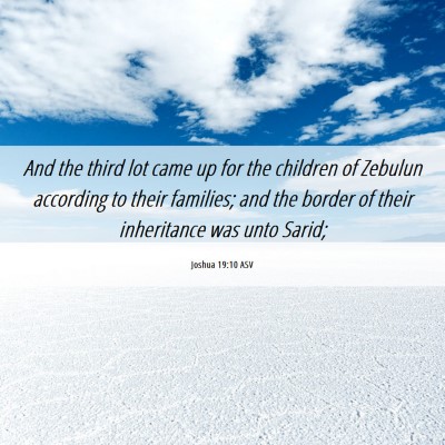 Picture 06 - Joshua 19:10 ASV - And the third lot came up for the children of - Bible Verse Picture