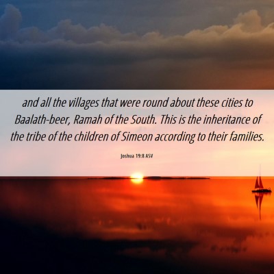 Picture 06 - Joshua 19:8 ASV - and all the villages that were round about these - Bible Verse Picture