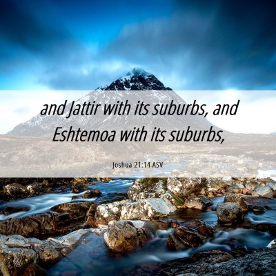Picture 06 - Joshua 21:14 ASV - and Jattir with its suburbs, and Eshtemoa with - Bible Verse Picture
