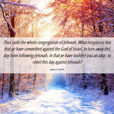 Picture 06 - Joshua 22:16 ASV - Thus saith the whole congregation of Jehovah, - Bible Verse Picture