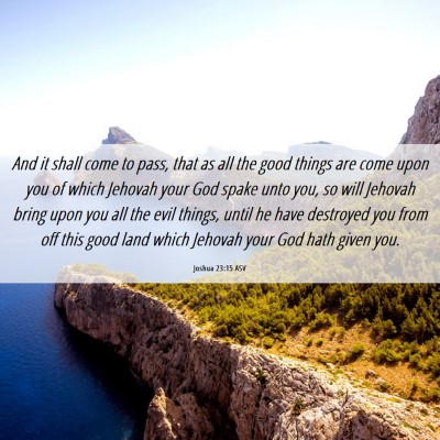 Picture 06 - Joshua 23:15 ASV - And it shall come to pass, that as all the good - Bible Verse Picture