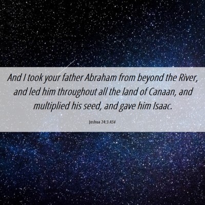 Picture 06 - Joshua 24:3 ASV - And I took your father Abraham from beyond the - Bible Verse Picture