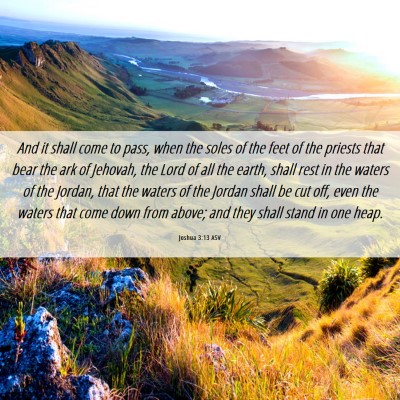 Picture 06 - Joshua 3:13 ASV - And it shall come to pass, when the soles of the - Bible Verse Picture