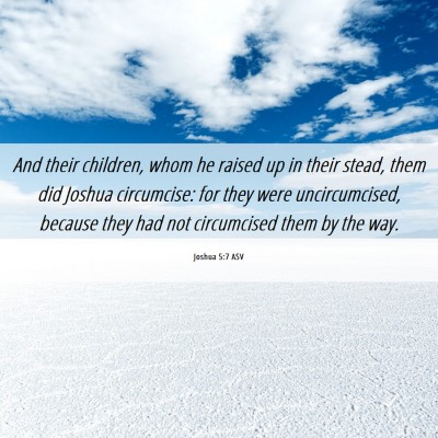 Picture 06 - Joshua 5:7 ASV - And their children, whom he raised up in their - Bible Verse Picture