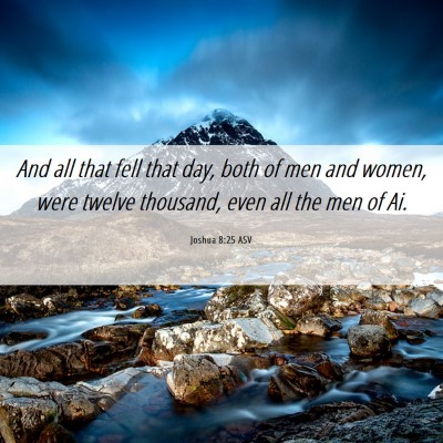 Picture 06 - Joshua 8:25 ASV - And all that fell that day, both of men and - Bible Verse Picture