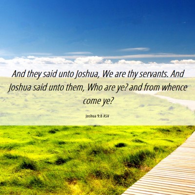 Picture 06 - Joshua 9:8 ASV - And they said unto Joshua, We are thy servants. - Bible Verse Picture