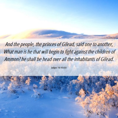 Picture 06 - Judges 10:18 ASV - And the people, the princes of Gilead, said one - Bible Verse Picture