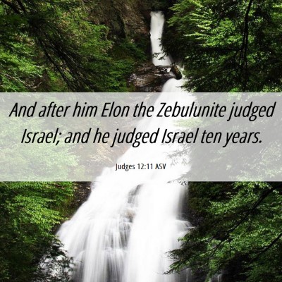 Picture 06 - Judges 12:11 ASV - And after him Elon the Zebulunite judged Israel; - Bible Verse Picture