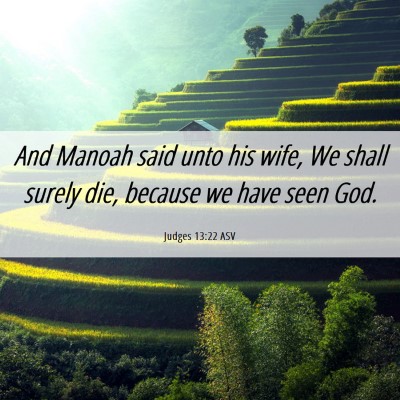 Picture 06 - Judges 13:22 ASV - And Manoah said unto his wife, We shall surely - Bible Verse Picture
