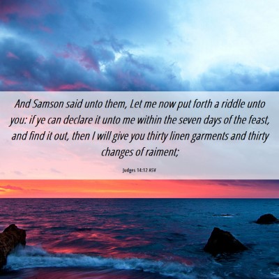 Picture 06 - Judges 14:12 ASV - And Samson said unto them, Let me now put forth a - Bible Verse Picture