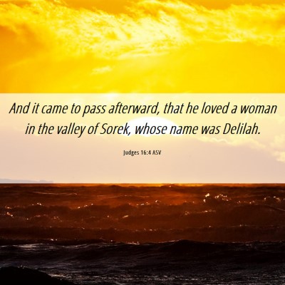 Picture 06 - Judges 16:4 ASV - And it came to pass afterward, that he loved a - Bible Verse Picture