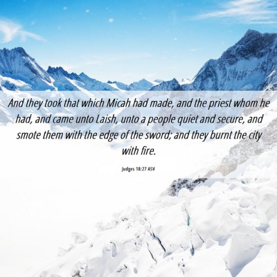 Picture 06 - Judges 18:27 ASV - And they took that which Micah had made, and the - Bible Verse Picture