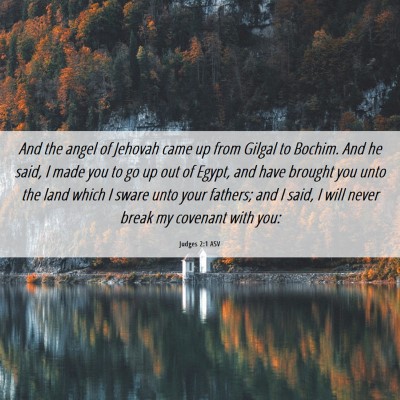 Picture 06 - Judges 2:1 ASV - And the angel of Jehovah came up from Gilgal to - Bible Verse Picture