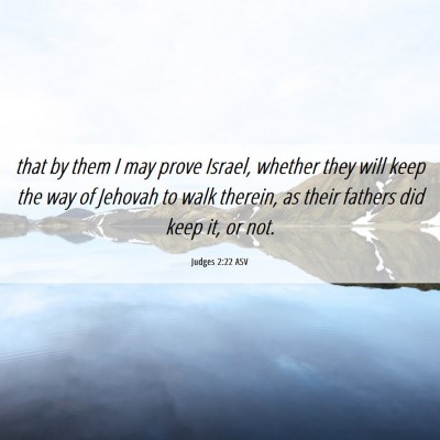Picture 06 - Judges 2:22 ASV - that by them I may prove Israel, whether they - Bible Verse Picture