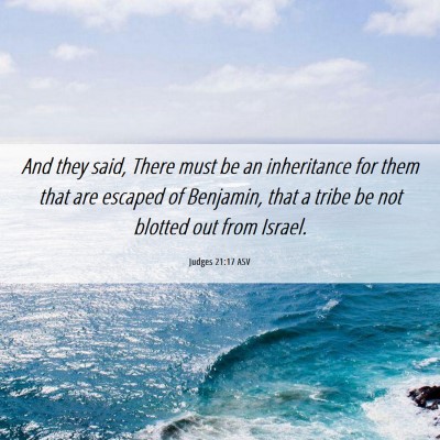 Picture 06 - Judges 21:17 ASV - And they said, There must be an inheritance for - Bible Verse Picture