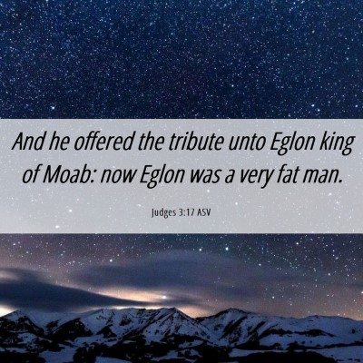 Picture 06 - Judges 3:17 ASV - And he offered the tribute unto Eglon king of - Bible Verse Picture