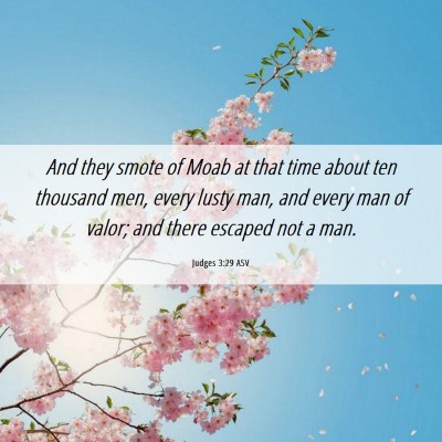Picture 06 - Judges 3:29 ASV - And they smote of Moab at that time about ten - Bible Verse Picture