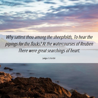 Picture 06 - Judges 5:16 ASV - Why sattest thou among the sheepfolds, To hear - Bible Verse Picture
