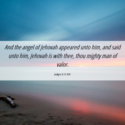 Picture 06 - Judges 6:12 ASV - And the angel of Jehovah appeared unto him, and - Bible Verse Picture