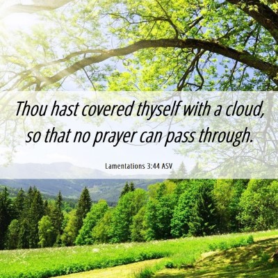Picture 06 - Lamentations 3:44 ASV - Thou hast covered thyself with a cloud, so that - Bible Verse Picture