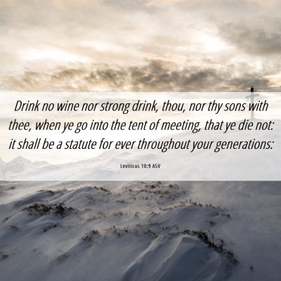 Picture 06 - Leviticus 10:9 ASV - Drink no wine nor strong drink, thou, nor thy - Bible Verse Picture