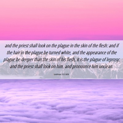 Picture 06 - Leviticus 13:3 ASV - and the priest shall look on the plague in the - Bible Verse Picture