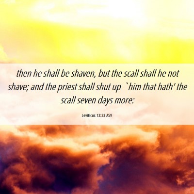Picture 06 - Leviticus 13:33 ASV - then he shall be shaven, but the scall shall he - Bible Verse Picture